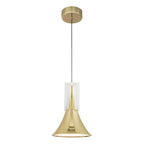 Kuzco Floe 8-in Glossy Black/clear Crystal Led Pendant