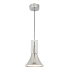 Kuzco Floe 8-in Glossy Black/clear Crystal Led Pendant