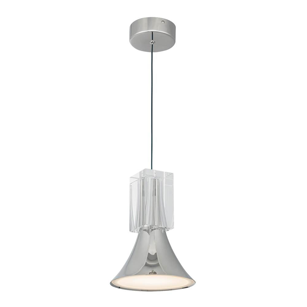 Kuzco PD94108-PN/CC-UNV Polished Nickel,Clear Crystal Floe 8-in Polished Nickel/clear Crystal Led Pendant Image 4