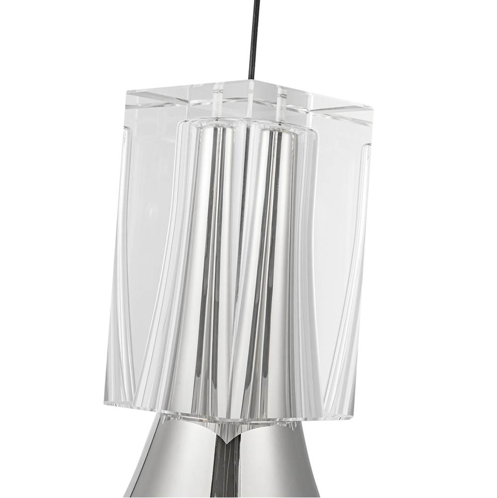 Kuzco PD94108-PN/CC-UNV Polished Nickel,Clear Crystal Floe 8-in Polished Nickel/clear Crystal Led Pendant Image 2