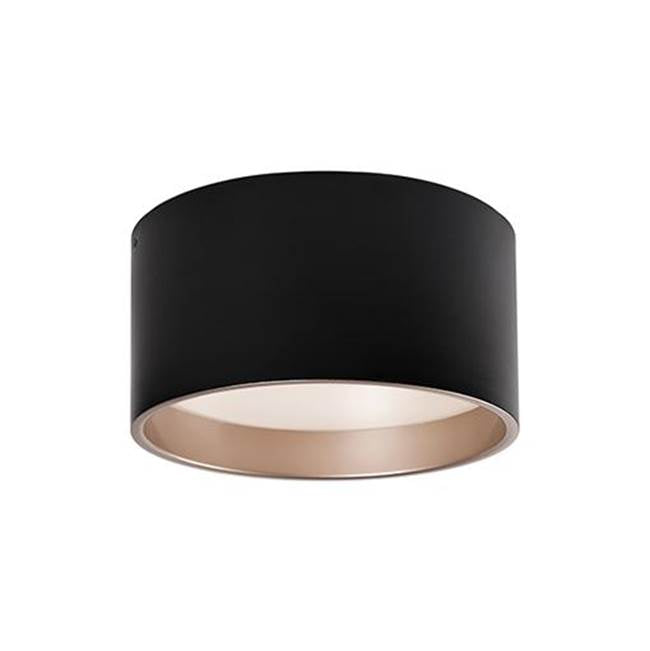 Kuzco Mousinni 14-in Black Led Flush Mount