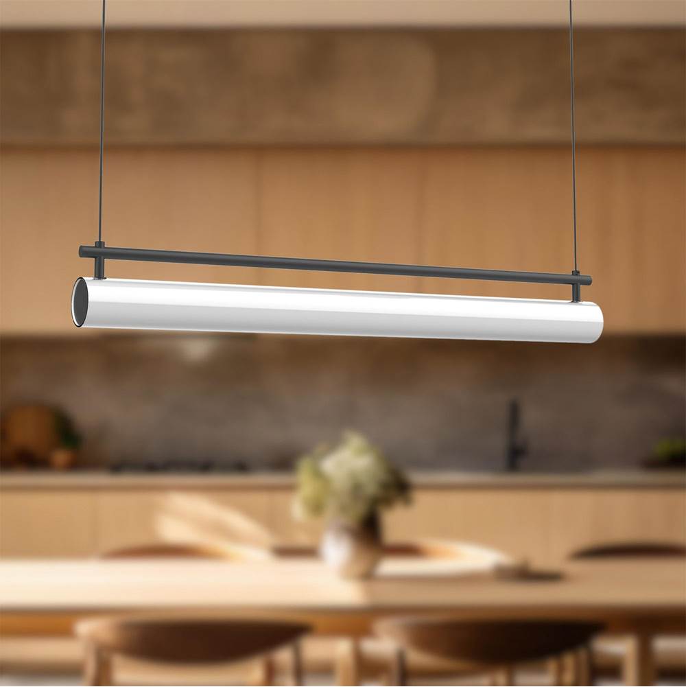 Kuzco LP70130-BK-UNV Black Gramercy 30-in Black Led Linear Pendant Image 2