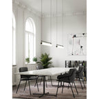 Kuzco LP70130-BK-UNV Black Gramercy 30-in Black Led Linear Pendant Image 3
