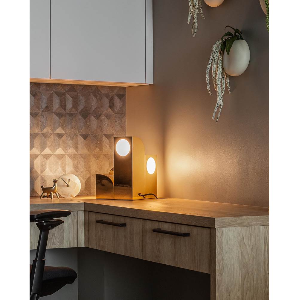 Kuzco TL82412-PB Polished Brass Gypsum 9-in Polished Brass Led Table Lamp Image 2
