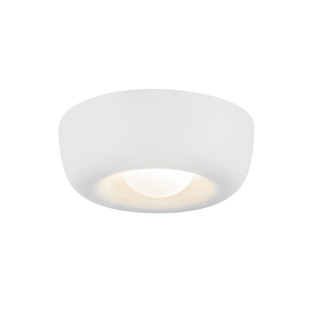 Kuzco Hayden 6-in Antique White Led Flush Mount