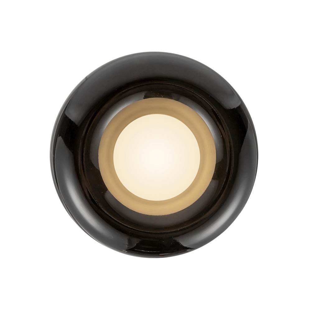 Kuzco FM68506-GBK Glossy Black Hayden 6-in Glossy Black Led Flush Mount Image 2