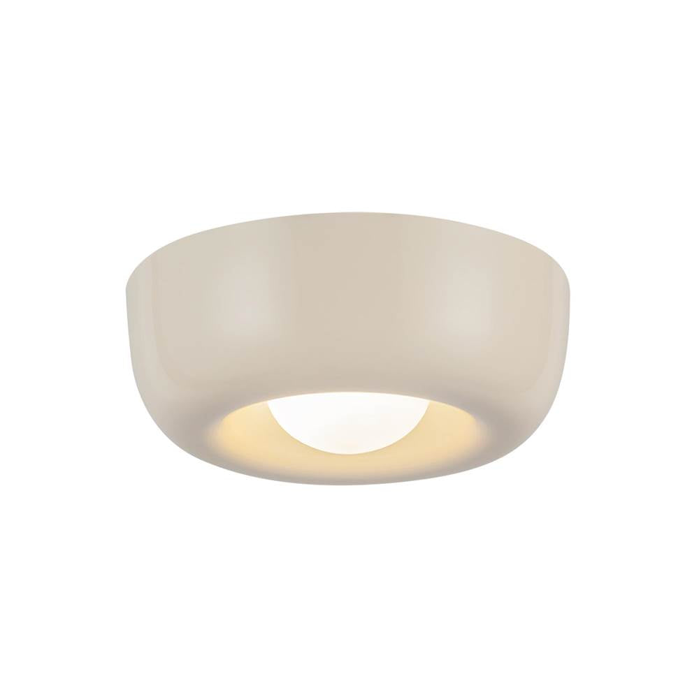 Kuzco Hayden 6-in Antique White Led Flush Mount