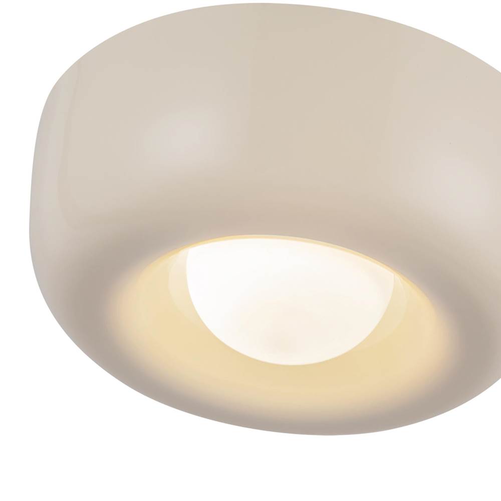 Kuzco FM68506-PW Pearl White Hayden 6-in Pearl White Led Flush Mount Image 2
