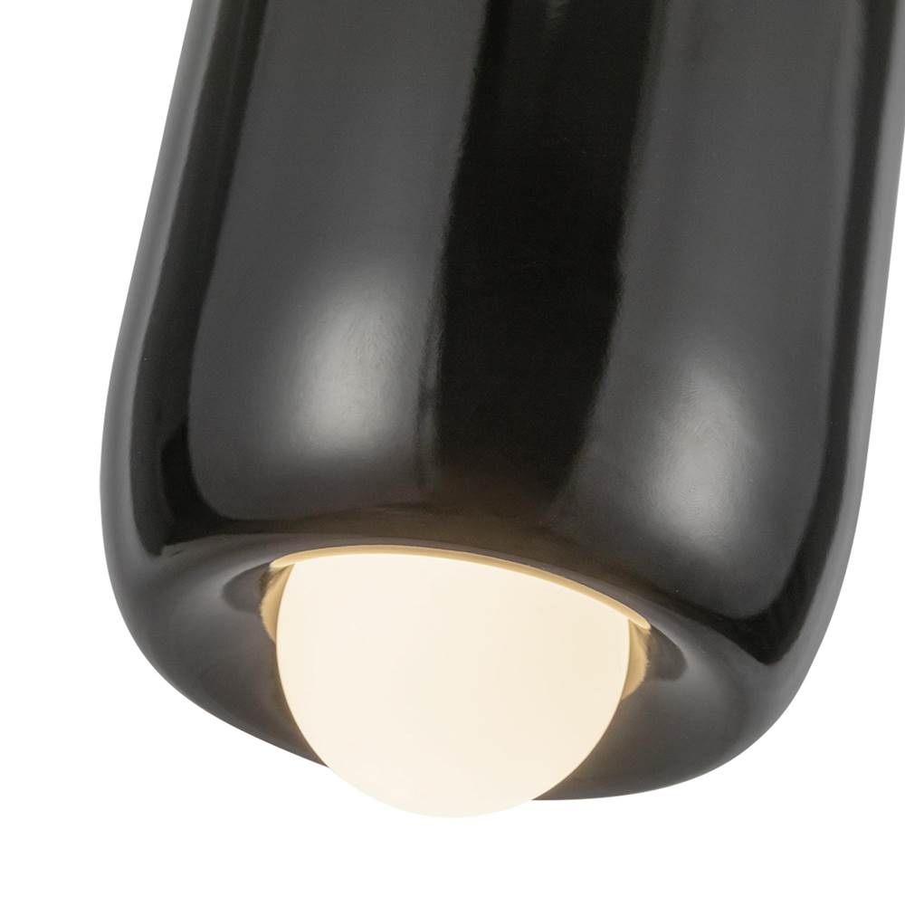 Kuzco PD68507-GBK-UNV Glossy Black Hayden 7-in Glossy Black Led Pendant Image 4