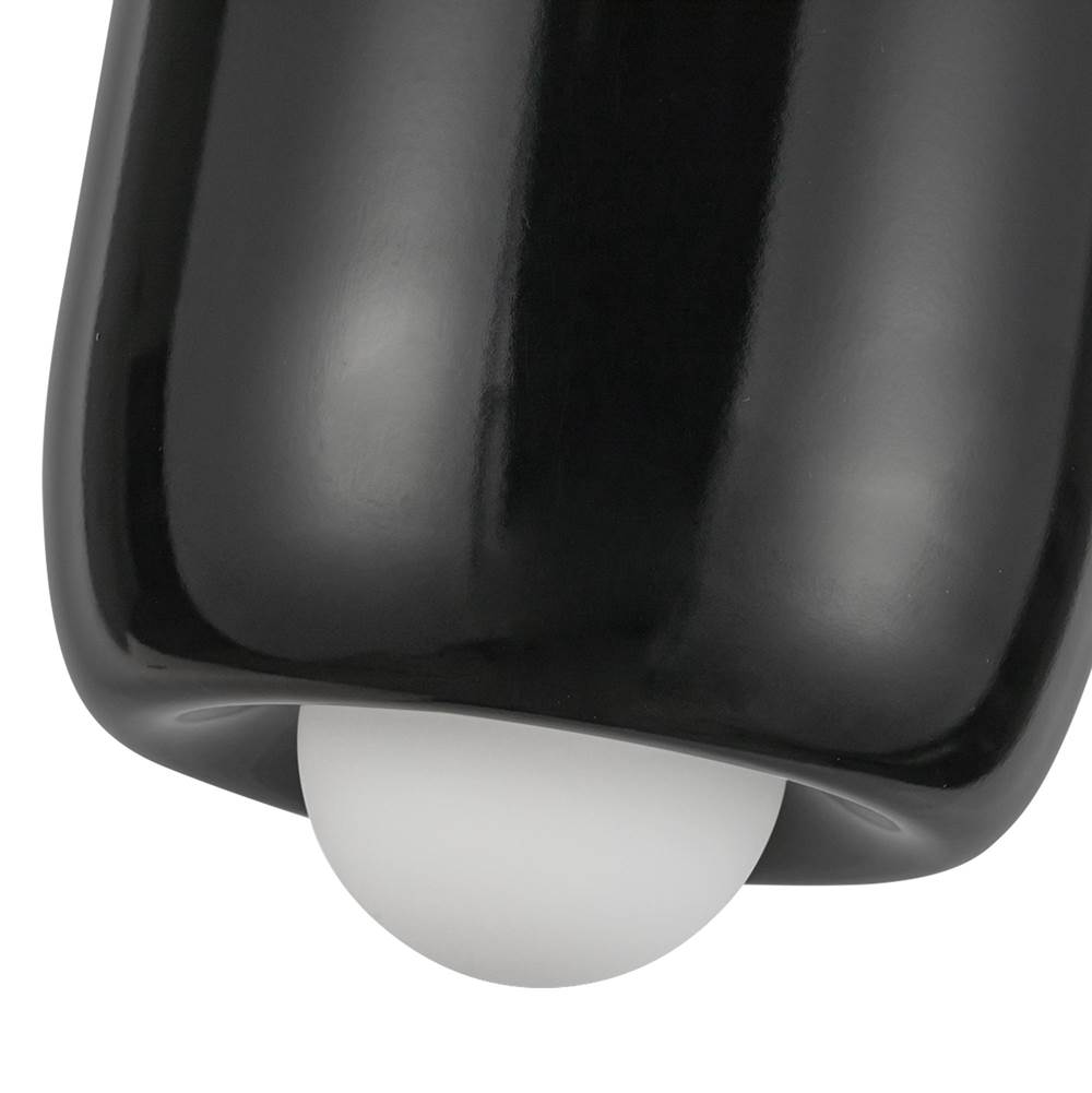 Kuzco PD68507-GBK-UNV Glossy Black Hayden 7-in Glossy Black Led Pendant Image 3