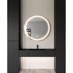 Kuzco VM40440-5CCT Sandblasted Merc Edge Hillmont 40-in Sandblasted Merc Edge Led Vanity Mirror Image 2
