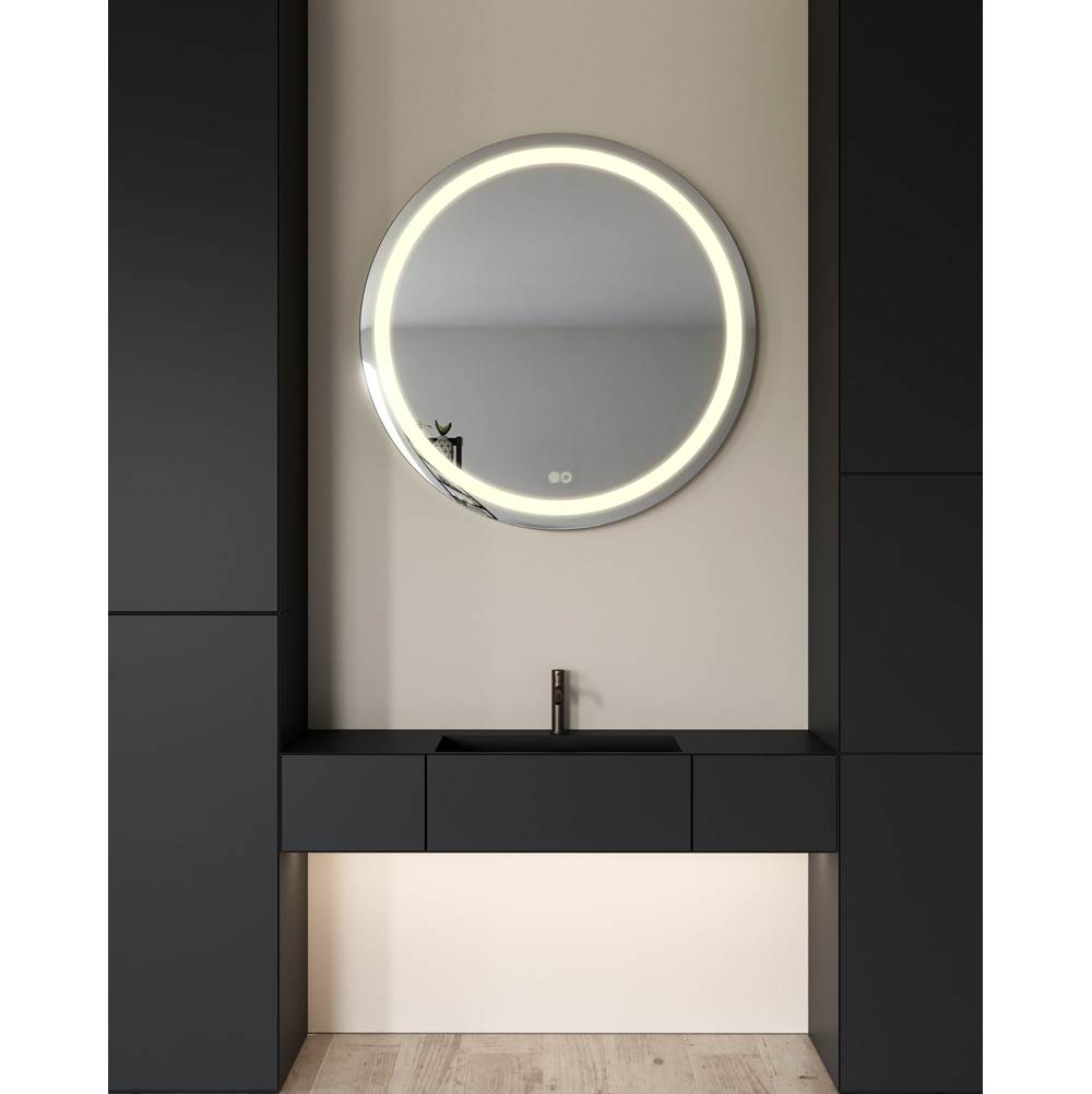 Kuzco VM41040-5CCT Sandblasted Merc Edge Hillmont 40-in Sandblasted Merc Edge Led Vanity Mirror Image 2