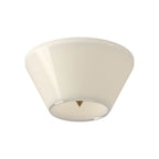 Kuzco Holt 7-in Brushed Gold/glossy Opal Glass Led Flush Mount