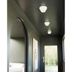 Kuzco Holt 10-in Brushed Gold/glossy Opal Glass Led Flush Mount
