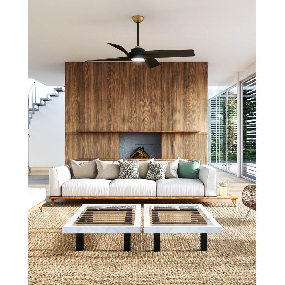 Kuzco Horizon 56-in Brushed Gold Led Fans