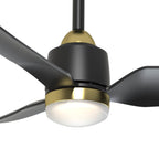 Kuzco CF72942-BG/MB-5CCT Brushed Gold,Matte Black Hugo 42-in Brushed Gold/matte Black With Light Kit Ceiling Fan Image 3