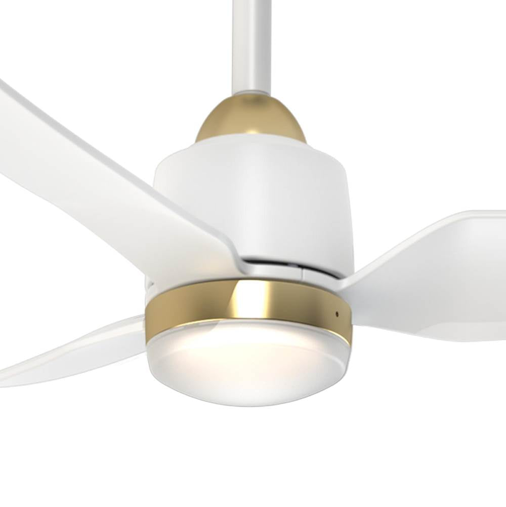 Kuzco CF72942-BG/WH-5CCT Brushed Gold,Matte White Hugo 42-in Brushed Gold/matte White With Light Kit Ceiling Fan Image 3