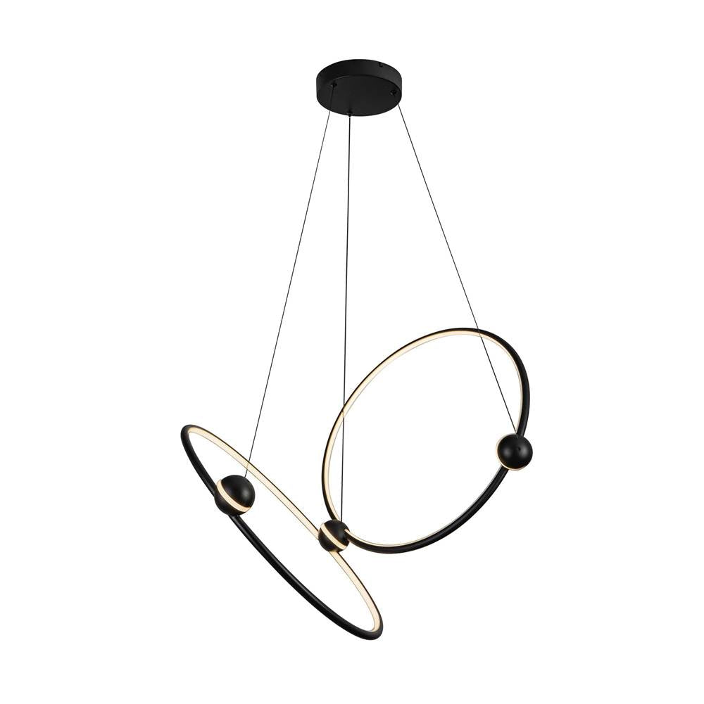 Kuzco CH17702-BK Black Isho 2 Head Black Led Chandelier Image 1
