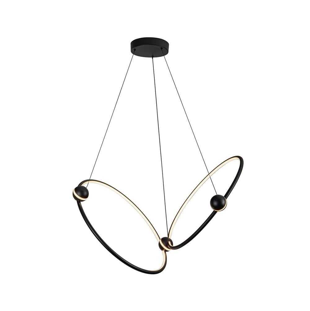 Kuzco CH17702-BK Black Isho 2 Head Black Led Chandelier Image 5