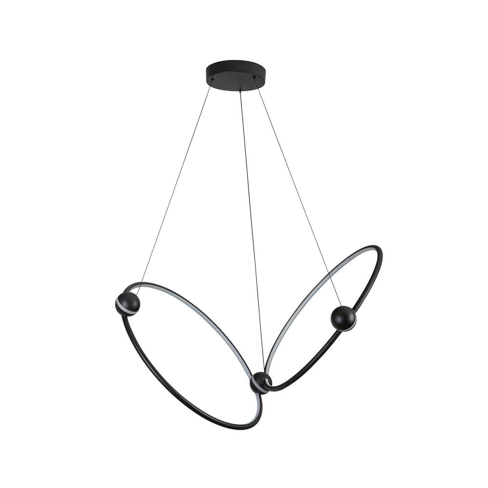Kuzco CH17702-BK Black Isho 2 Head Black Led Chandelier Image 4