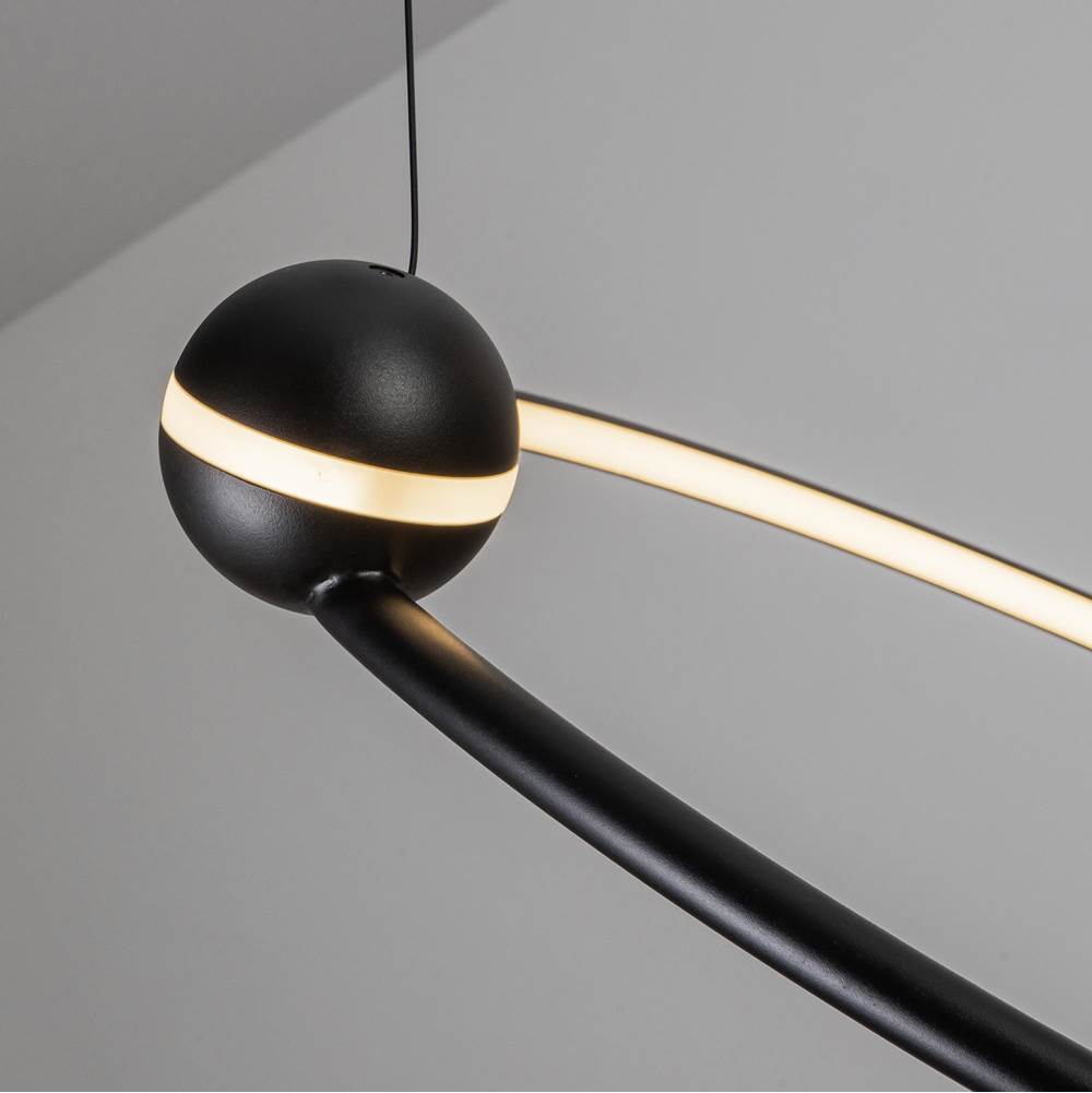Kuzco CH17702-BK Black Isho 2 Head Black Led Chandelier Image 3