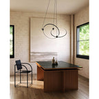 Kuzco CH17702-BK Black Isho 2 Head Black Led Chandelier Image 2