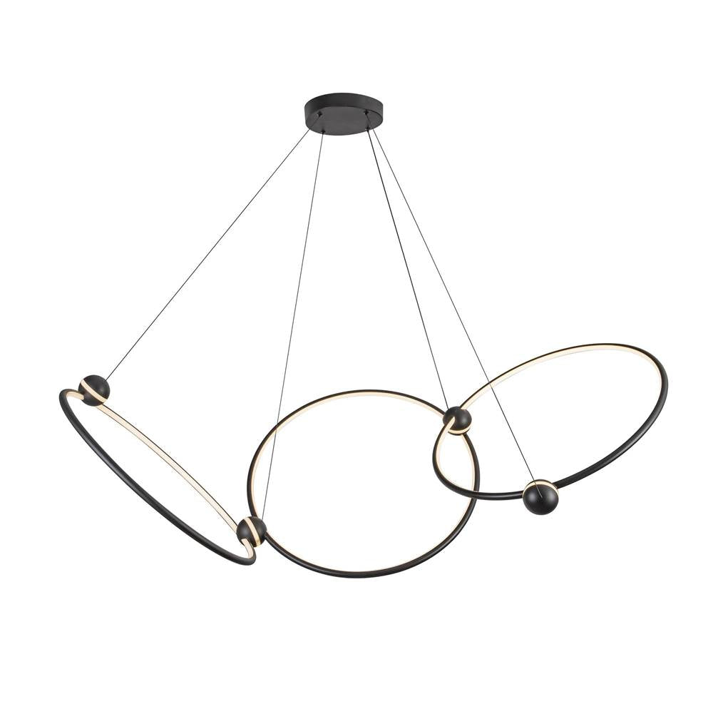 Kuzco CH17703-BK Black Isho 3 Head Black Led Chandelier Image 1