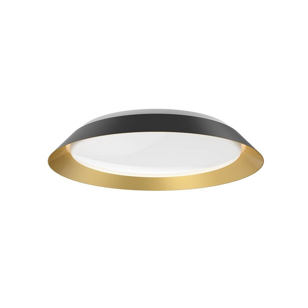 Kuzco FM43419-BK/GD-5CCT Black,Gold Jasper 19-in Black/gold Led Flush Mount Image 1