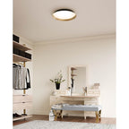 Kuzco Jasper 19-in Black/gold Led Flush Mount