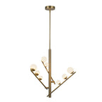 Kuzco CH55524-BG/OP Brushed Gold,Opal Glass Juniper 3 Head Brushed Gold/opal Glass Led Chandelier Image 3