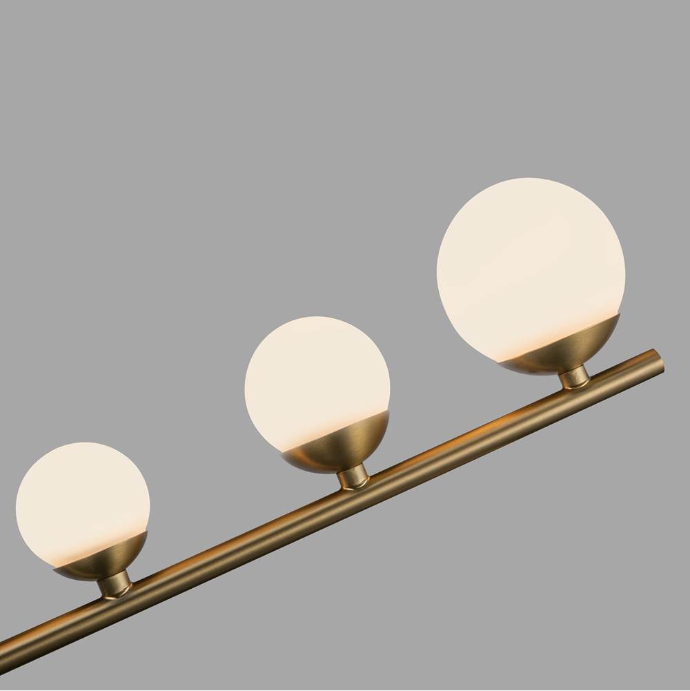 Kuzco CH55524-BG/OP Brushed Gold,Opal Glass Juniper 3 Head Brushed Gold/opal Glass Led Chandelier Image 2