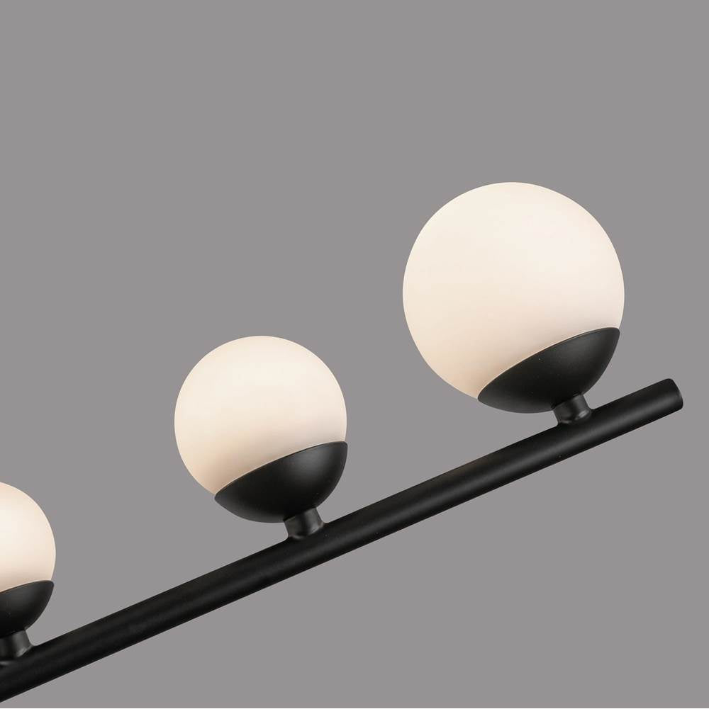 Kuzco CH55524-BK/OP Black,Opal Glass Juniper 3 Head Black/opal Glass Led Chandelier Image 3