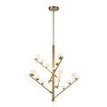 Kuzco CH55530-BG/OP Brushed Gold,Opal Glass Juniper 5 Head Brushed Gold/opal Glass Led Chandelier Image 1