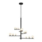 Kuzco Juniper 5 Head Brushed Gold/opal Glass Led Chandelier