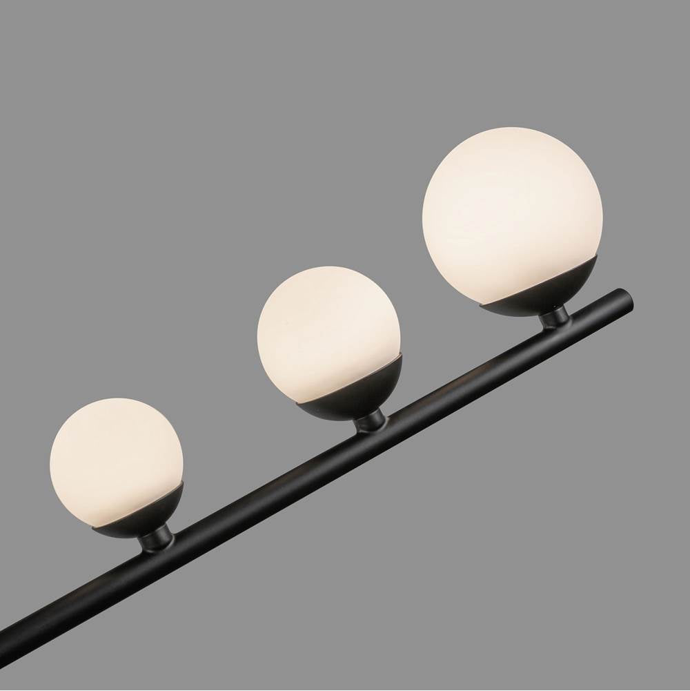 Kuzco CH55530-BK/OP Black,Opal Glass Juniper 5 Head Black/opal Glass Led Chandelier Image 2