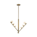 Kuzco PD55520-BG/OP Brushed Gold,Opal Glass Juniper 2 Head Brushed Gold/opal Glass Led Pendant Image 1