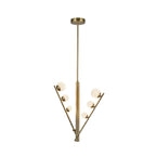 Kuzco PD55520-BG/OP Brushed Gold,Opal Glass Juniper 2 Head Brushed Gold/opal Glass Led Pendant Image 3