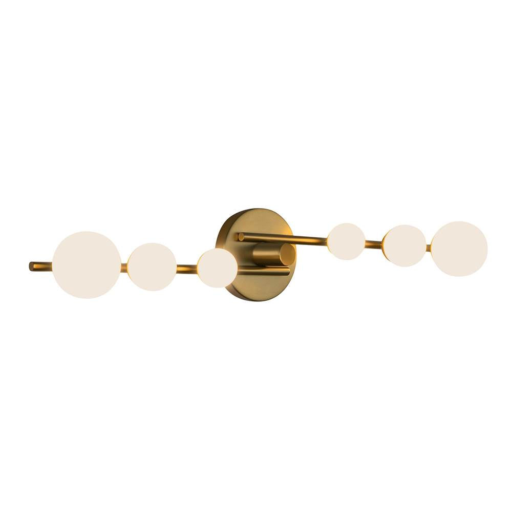 Kuzco Juniper 29-in Brushed Gold/opal Glass Led Vanity