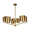 Kuzco CH58830-BG Brushed Gold Keiko 30-in Brushed Gold 6 Lights Chandelier Image 1