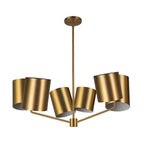 Kuzco Keiko 30-in Brushed Gold 6 Lights Chandelier