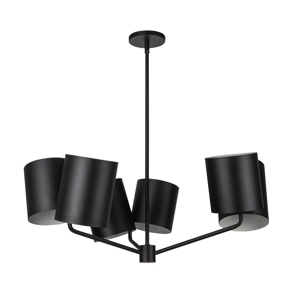 Kuzco CH58830-BK Black Keiko 30-in Black 6 Lights Chandelier Image 4