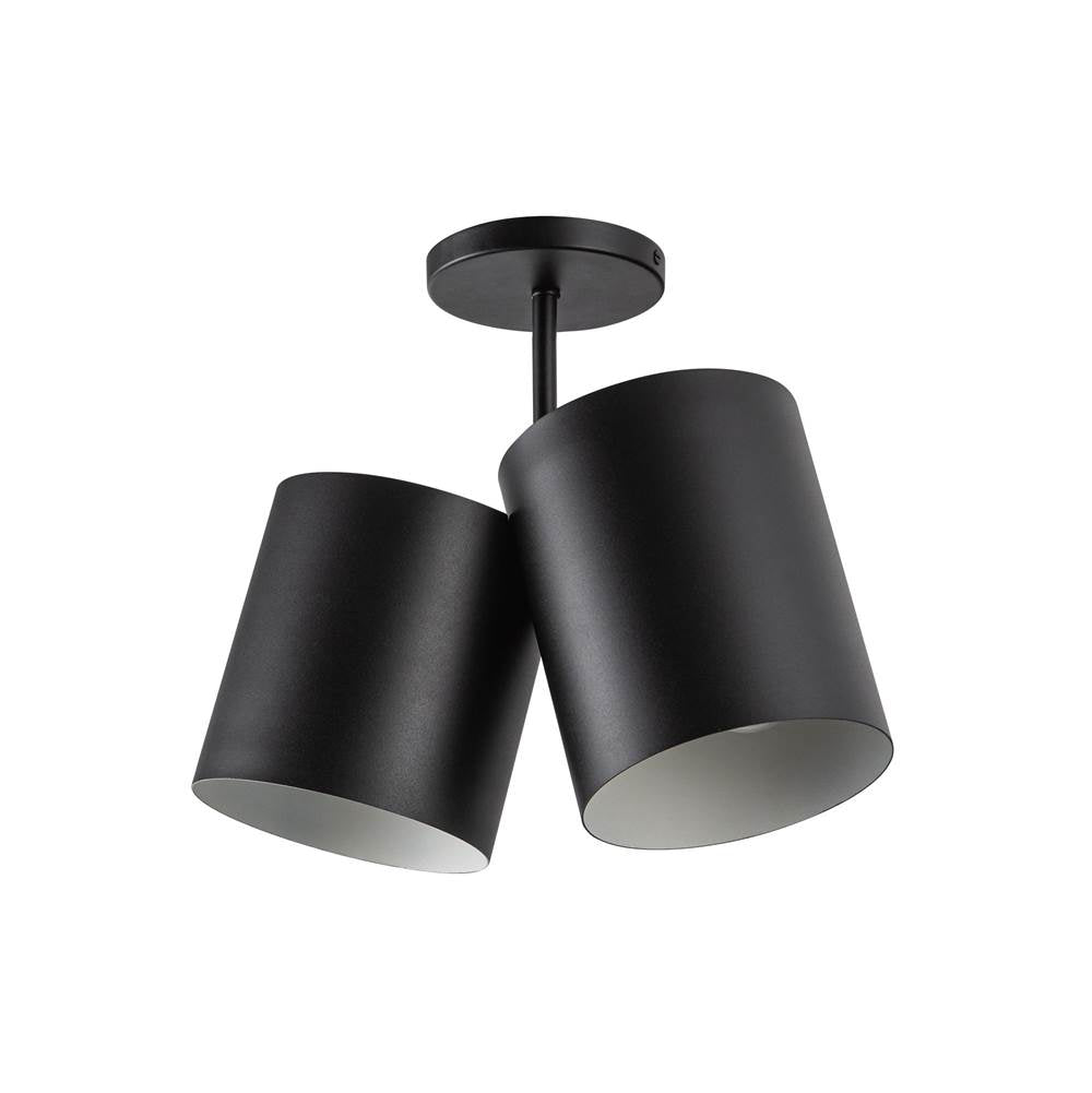 Kuzco Keiko 14-in Brushed Gold 2 Lights Semi-flush