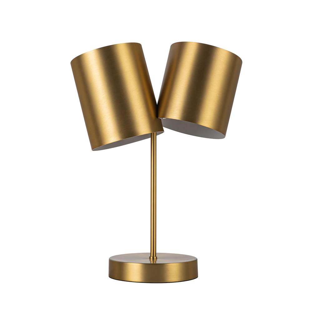 Kuzco Keiko 14-in Brushed Gold 2 Lights Table Lamp