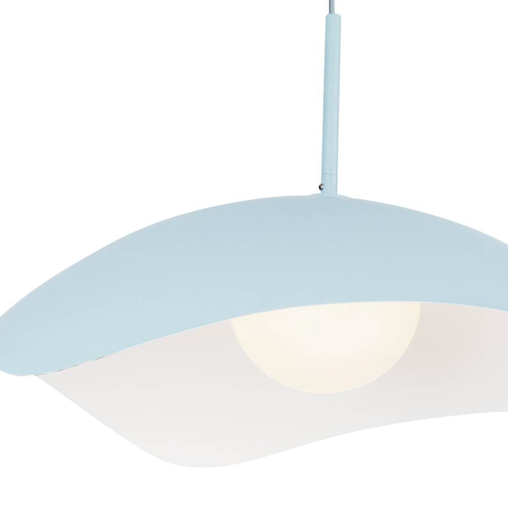 Kuzco PD55922-CER Cerulean Kirby 22-in Cerulean Socket Pendant Image 3