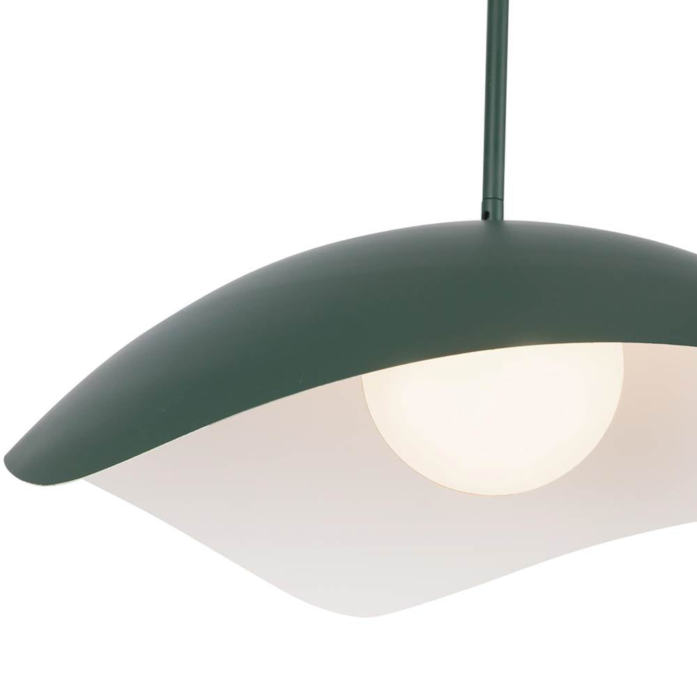 Kuzco PD55922-PGN Pine Green Kirby 22-in Pine Green Socket Pendant Image 3