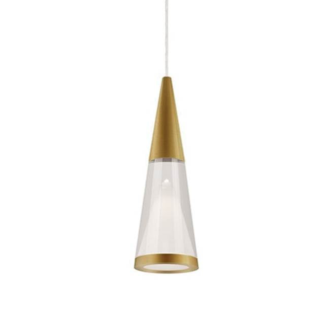 Kuzco Malabar 3-in Brushed Gold Led Pendant
