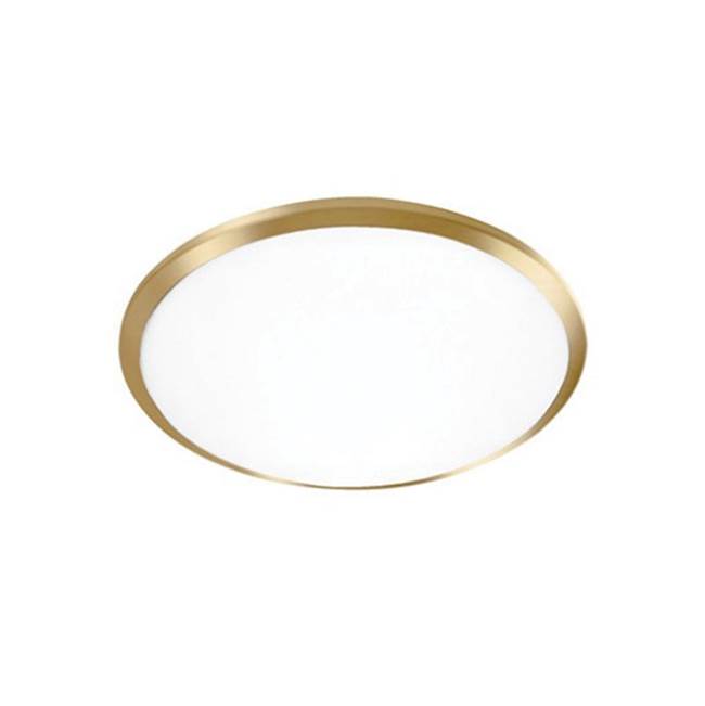 Kuzco Malta 12-in Brushed Gold Led Flush Mount