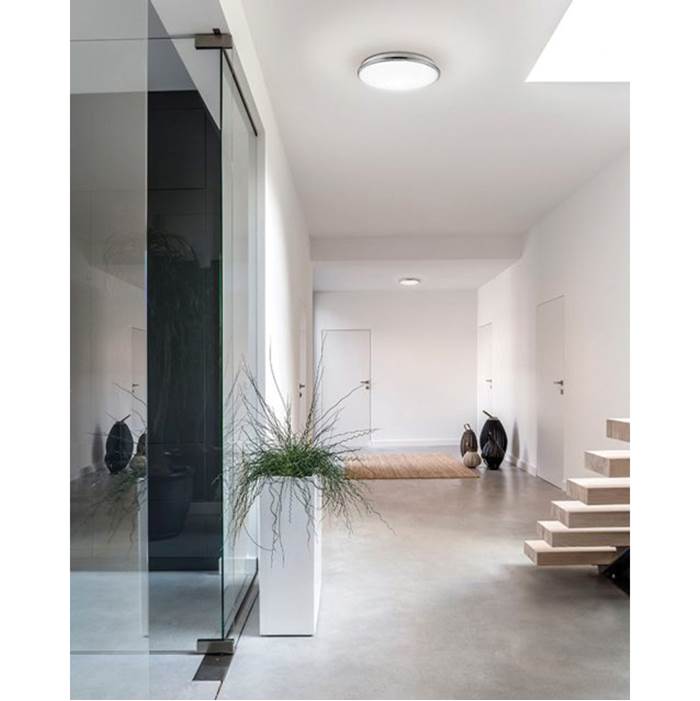 Kuzco Brook 11-in Black Led Flush Mount