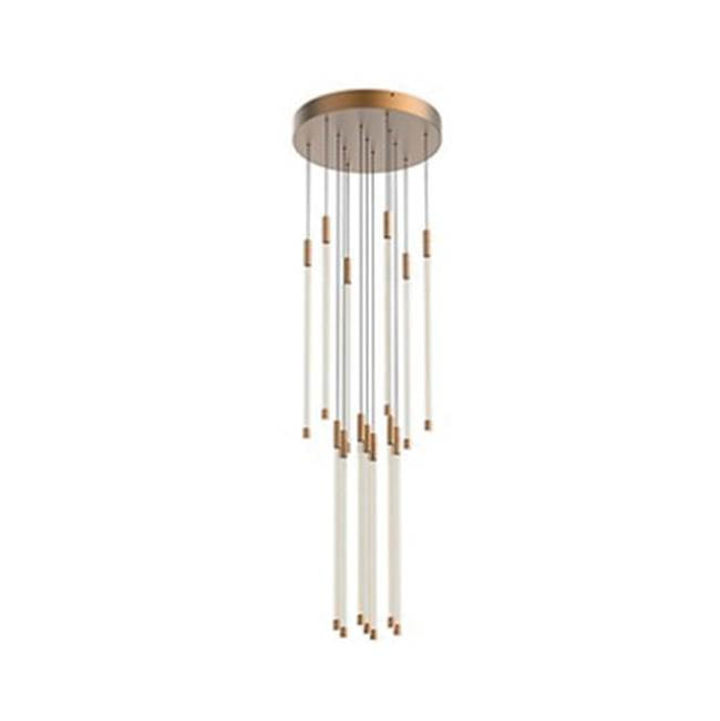 Kuzco Motif 21-in Brushed Gold Led Multi Pendant