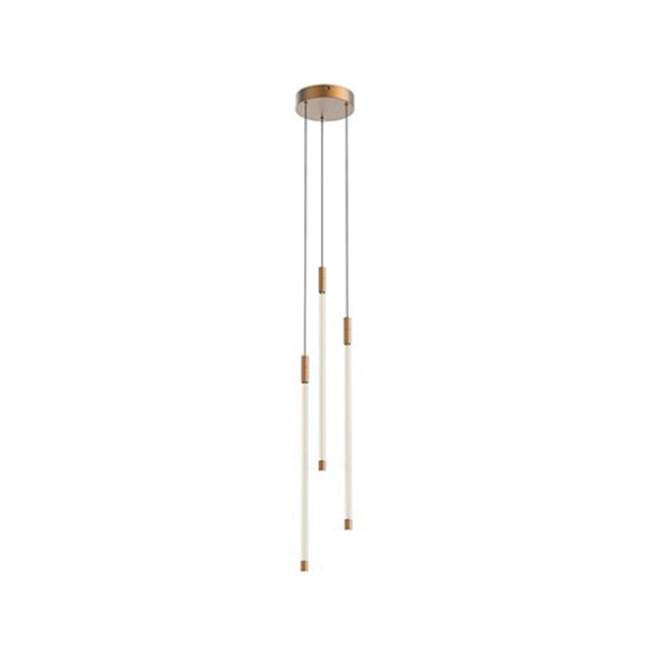 Kuzco Motif 21-in Brushed Gold Led Multi Pendant